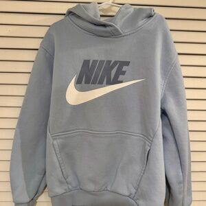 Nike Boys Light Blue Logo Hoodie
